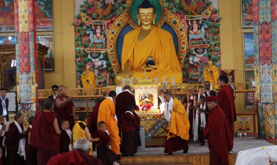Sacred Holy Buddha Relics Return to Leh, Inspiring Massive Gathering of Monks, Nuns, and Devotees at Dharma centre.