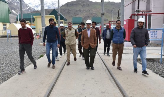 Deputy Commissioner Drass visits PGCIL Grid Station, Interacts with staff.