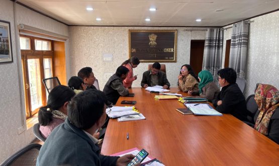 Shri Delex Namgyal, JKAS, Assistant Commissioner Revenue, Leh chaired a meeting regarding Compassionate Appointment under SRO-43 on May 16, 2026, at the VC Room, DC Office Leh.
