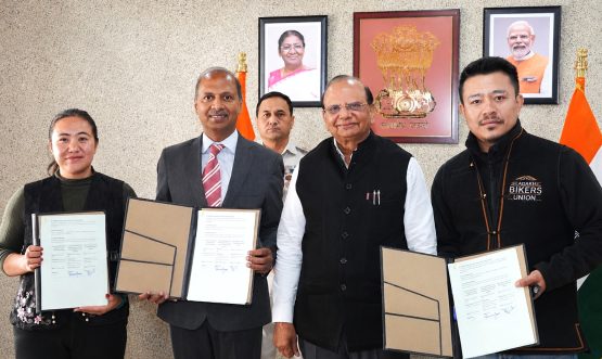 On L-G VK Saxena's initiative, UT Administration signs tripartite MoU for Ladakh Bike Week.