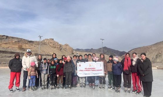District Hub for Empowerment of Women, Leh (Mission Shakti) Concludes 10-Day Ice Hockey Training Programme for Girls of Gya–Meru Belt.