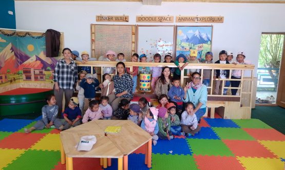 District Institute of Education and Training (DIET) Leh today hosted students and teachers of UT Model Ibex Colony Nursery Section.