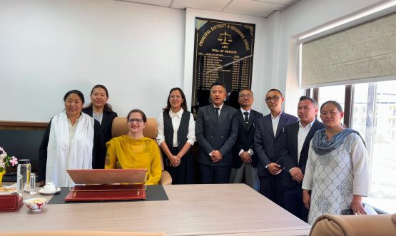 Hon’ble Justice Sindhu Sharma, Judge, High Court of J&K and Ladakh and the Executive Chairman, Ladakh Legal Services Authority visited the new District Court Complex, Melongthang, Leh,