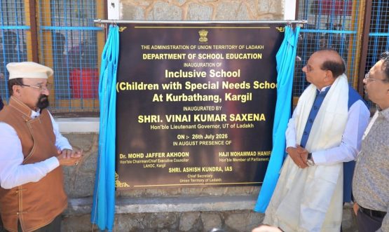 L-G VK Saxena inaugurates first Special School for Children with Special Needs in Kargil.
