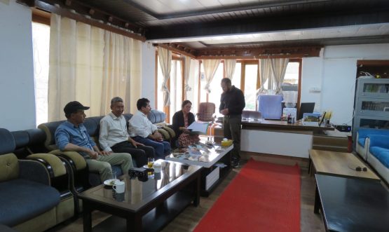 DC Sham Inspects Garbage Vulnerable Points of Liker, Saspol and Khaltse; PHC and Key Government Offices at Saspol.