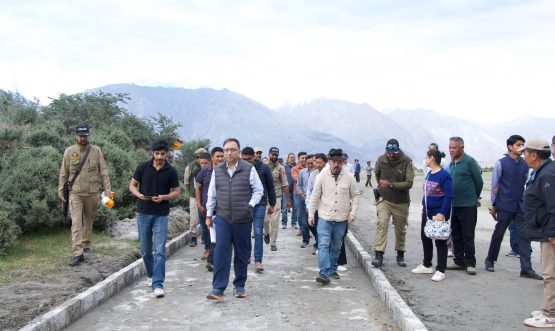 Chief Secretary Ashish Kundra undertakes three-day tour of Nubra District to review developmental projects and public infrastructure.