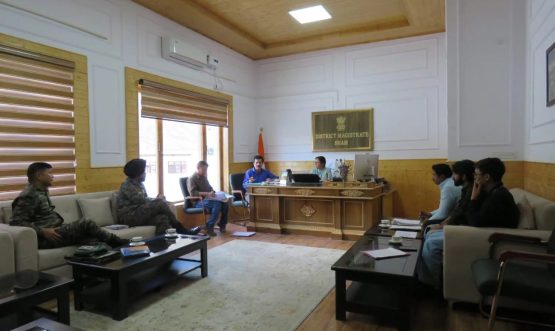 Department of Information and Public Relations, Khaltse, Ladakh - DC Sham Chairs Meeting to Review Army-Related Land Cases.