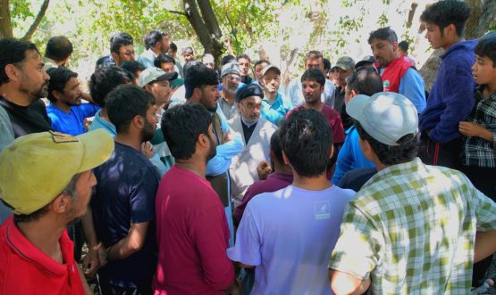 Acting CEC Aga Syed Mujtaba Musavi Visits Flash Flood-Affected Villages of Karkit Badgam and Hardass.