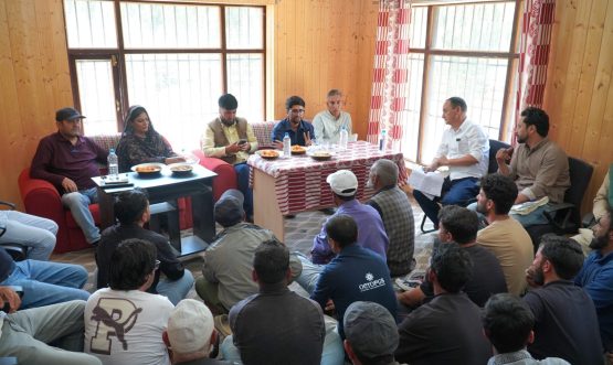 EC Altaf Hussain, DC Rakesh Kumar Visit Flash Flood-Affected Badgam; Review Relief Measures and Long-Term Mitigation Plan.
