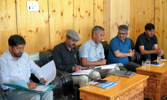 EC Er. Phunchok Tashi Chairs Review Meeting on Restoration of in Flash Flood-Affected Areas of Kargil.