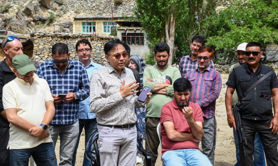 MP Ladakh Visits Cloudburst-Affected Karkit Badgam, Karkitchoo and Hardass, Assures Relief and Permanent Solutions.