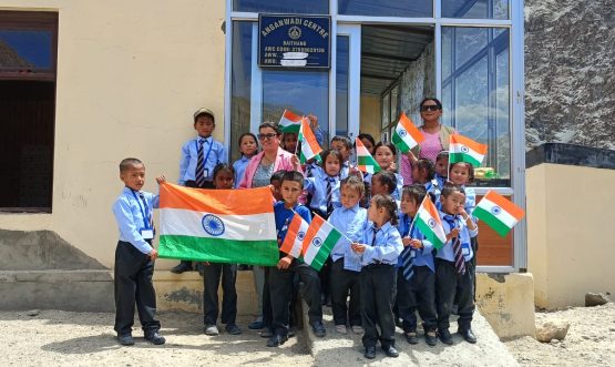 Har Ghar Tiranga Rallies Organised at Various Anganwadi Centres Across Sham District.