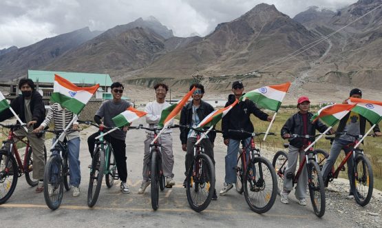 Government Degree College Zanskar Organizes Cycle Rally Under Har Ghar Tiranga Campaign.