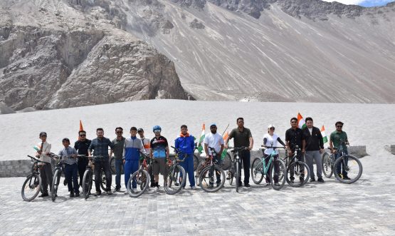 Cycle Rally Held in Nubra District as Part of Har Ghar Tiranga Campaign.