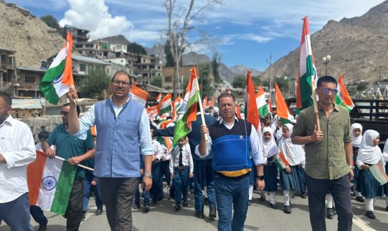 Tiranga Rally Organised in Kargil Under Har Ghar Tiranga Campaign.