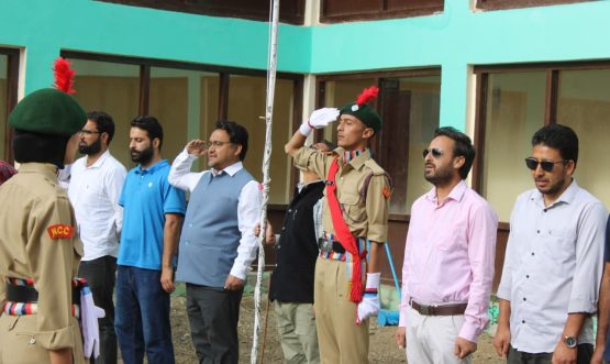 Government Degree College Drass Celebrates 80th Independence Day with Flag Hoisting Ceremony.