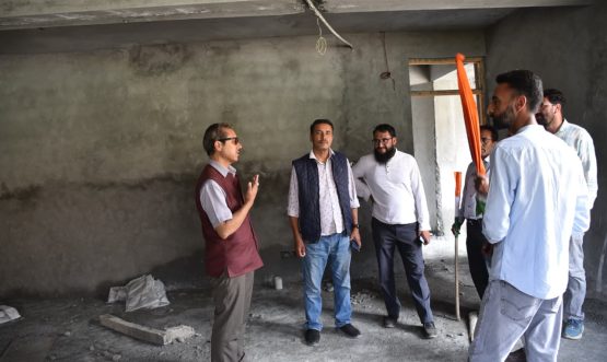 DC Drass Takes Stock of New School Building Project of Bhimbat Higher Secondary School.
