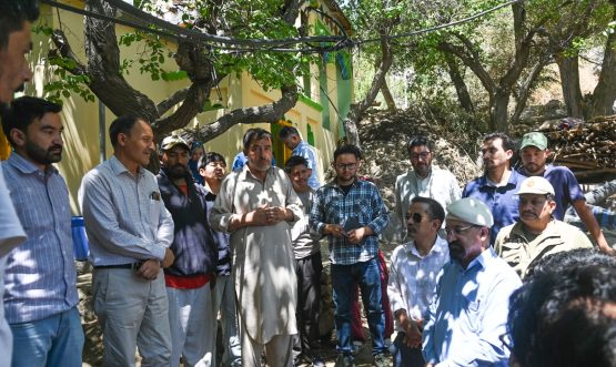 CEC Dr Jaffer Akhoon Visits Flash Flood-Affected Village Hardass, Assures All Possible Support.