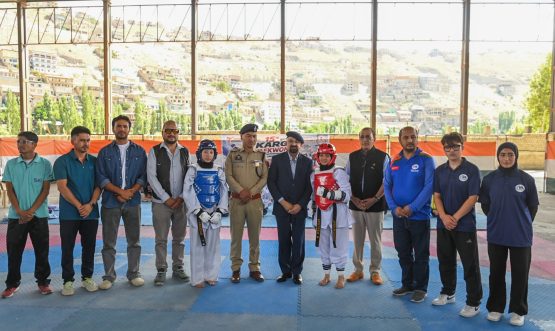 CEC Dr. Mohd Jaffer Akhoon Inaugurates 15th District Kargil Taekwondo Championship.