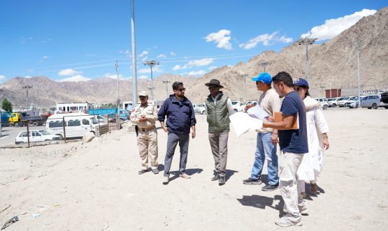 Administrative Secretary, HUDD Inspects Development Projects in Leh.