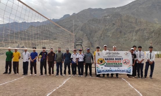 Volleyball Match Held at GHSS Khaltse under NMBA Campaign.