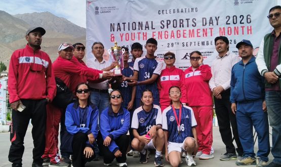 Athletic Event Under National Sports Day Youth Engagement Programme Concludes in Kargil.