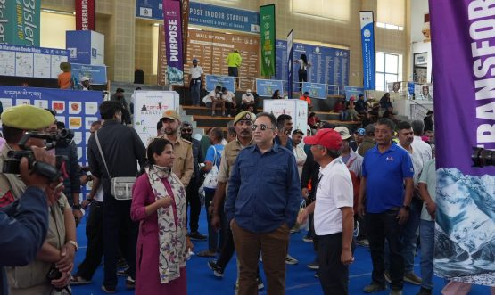 Chief Secretary Conducts On-Site Inspection of NDS Indoor Stadium Ahead of Ladakh Marathon.