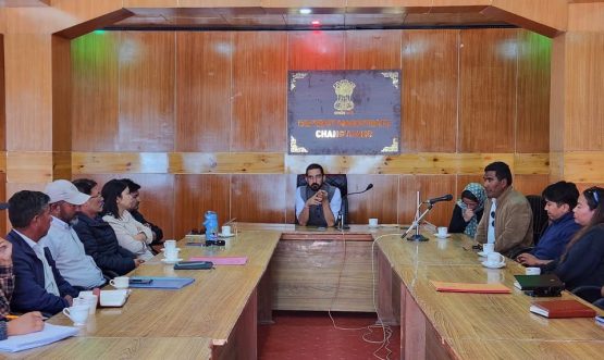 Department of Information and Public, UT Ladakh, SDM Nyoma Chairs Review Meeting with Sectoral Heads.