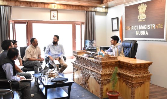 DC Nubra Reviews Status of Murgi–Charasa–Burma Road Stretch in Nubra District.