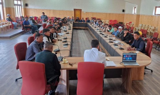 SDM Nubra Chairs Meeting on Karakoram Wildlife Sanctuary.