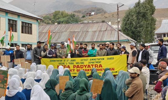 Padyatra Held in Drass Under Nasha Mukt Bharat Abhiyan, Rally spreads message of a healthy, drug-free society.