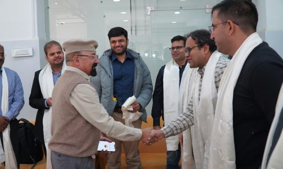 CEC Dr Mohd Jaffer Akhoon Interacts with AIIMS Super-Specialist Doctors at Qambar Ali Akhoon Memorial Hospital in Kargil.
