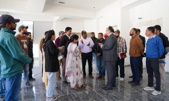 Chief Secretary Ashish Kundra inspects facilities for establishment of IIM Jammu Satellite Campus in Leh.