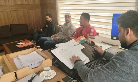 Meeting with Political Party Representatives Held on Revision of Municipal Electoral Rolls in Leh.