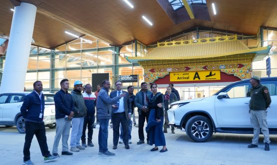 Chief Secretary Ashish Kundra inspects new terminal of KBR Airport ahead of inauguration.
