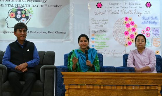 The Department of Psychology at Eliezer Joldan Memorial College Leh, successfully organized a meaningful and impactful event to observe World Mental Health Day under the theme, “Lived Experiences heard: Real Voice Real Change”.