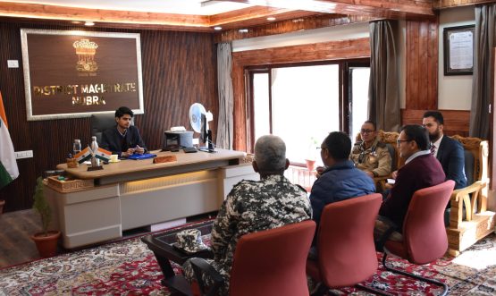 DC Nubra Convenes Review Meeting on Infrastructure Works for Operationalisation of Civil Terminal at Thoise.