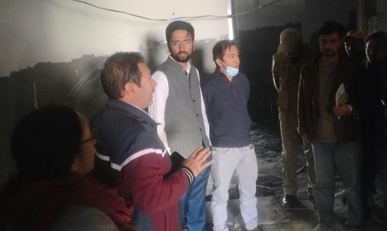 DC Kargil reviews progress of additional building at QAAM District Hospital.