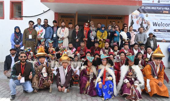 CEC Dr Jaffar Akhone Attends UT-Level Role Play and Folk Dance Competition at Kargil.