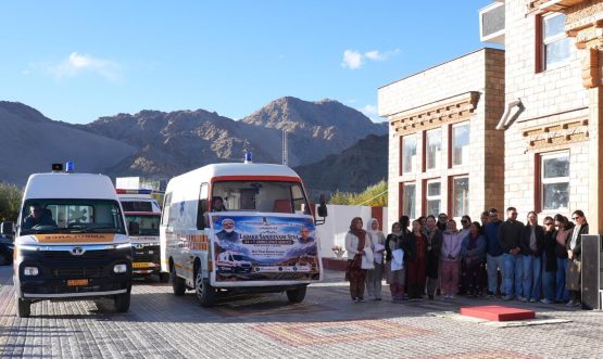 L-G VK Saxena launches ‘Ladakh Sanjeevani Seva’; flags off 73 ambulances to serve all 248 villages across all seven districts.