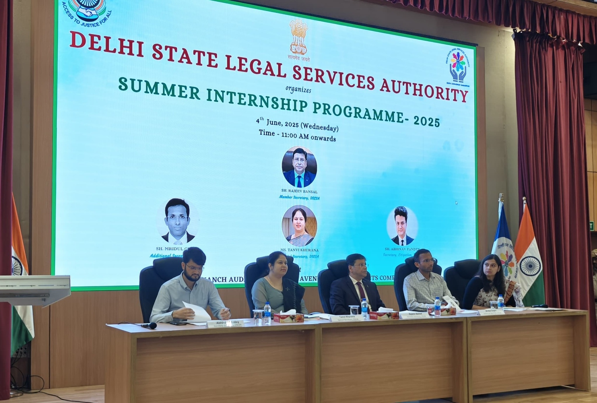 An Orientation session for Interns, as part of the Summer Internship–2025