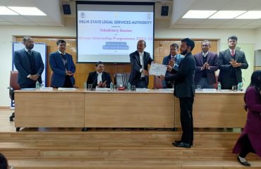 Valedictory session for Law Interns undergoing Winter Internship Programme 2023-24