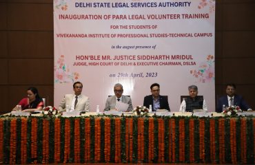 Inauguration of Para Legal Volunteer Training for the students of VIPS