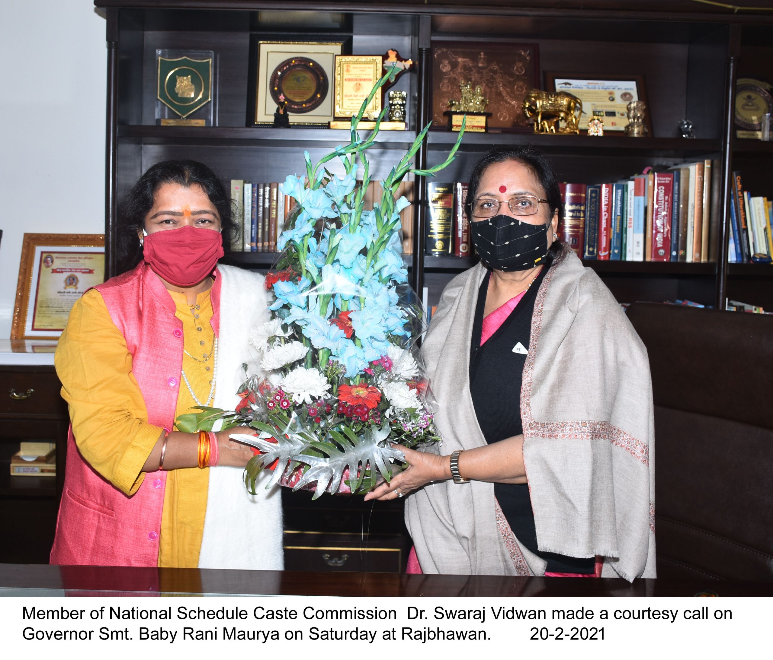 Dr. Swaraj Vidhan presented a courtesy call on the Governor