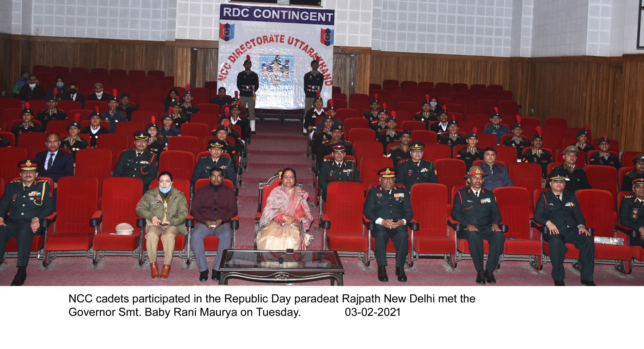 Governor facilitated NCC cadet at rajbhawan