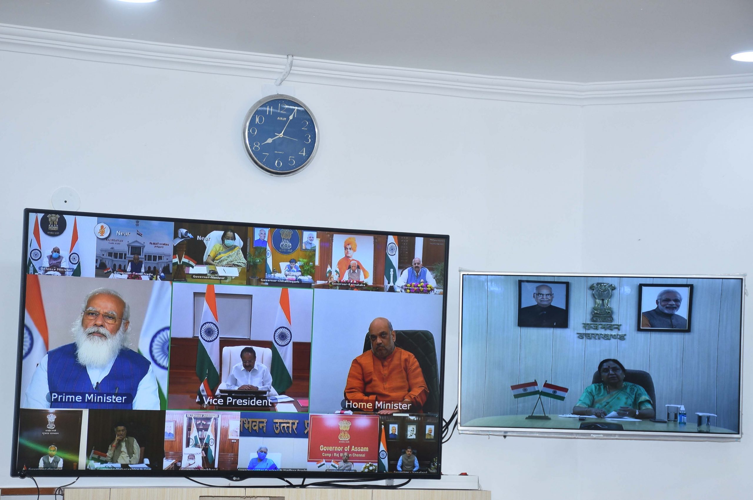 Governor participated in the video conferencing with the Vice President and the Prime Minister.