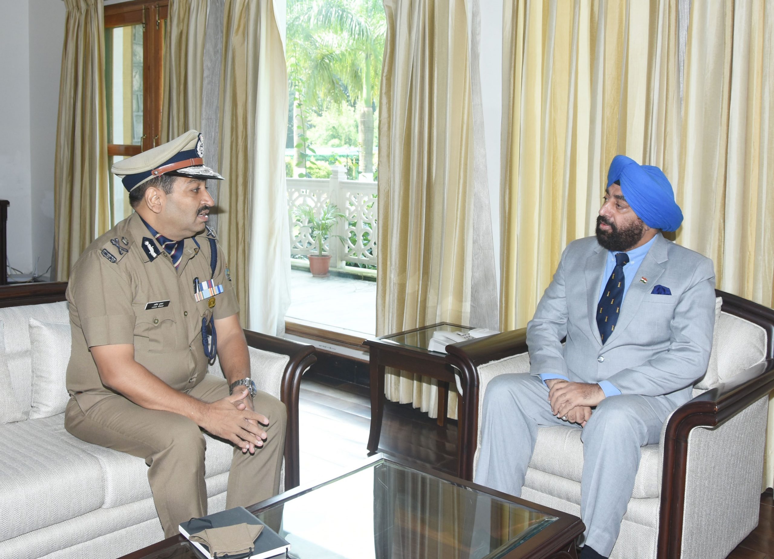 Director General of Police Shri Ashok Kumar called on Governor