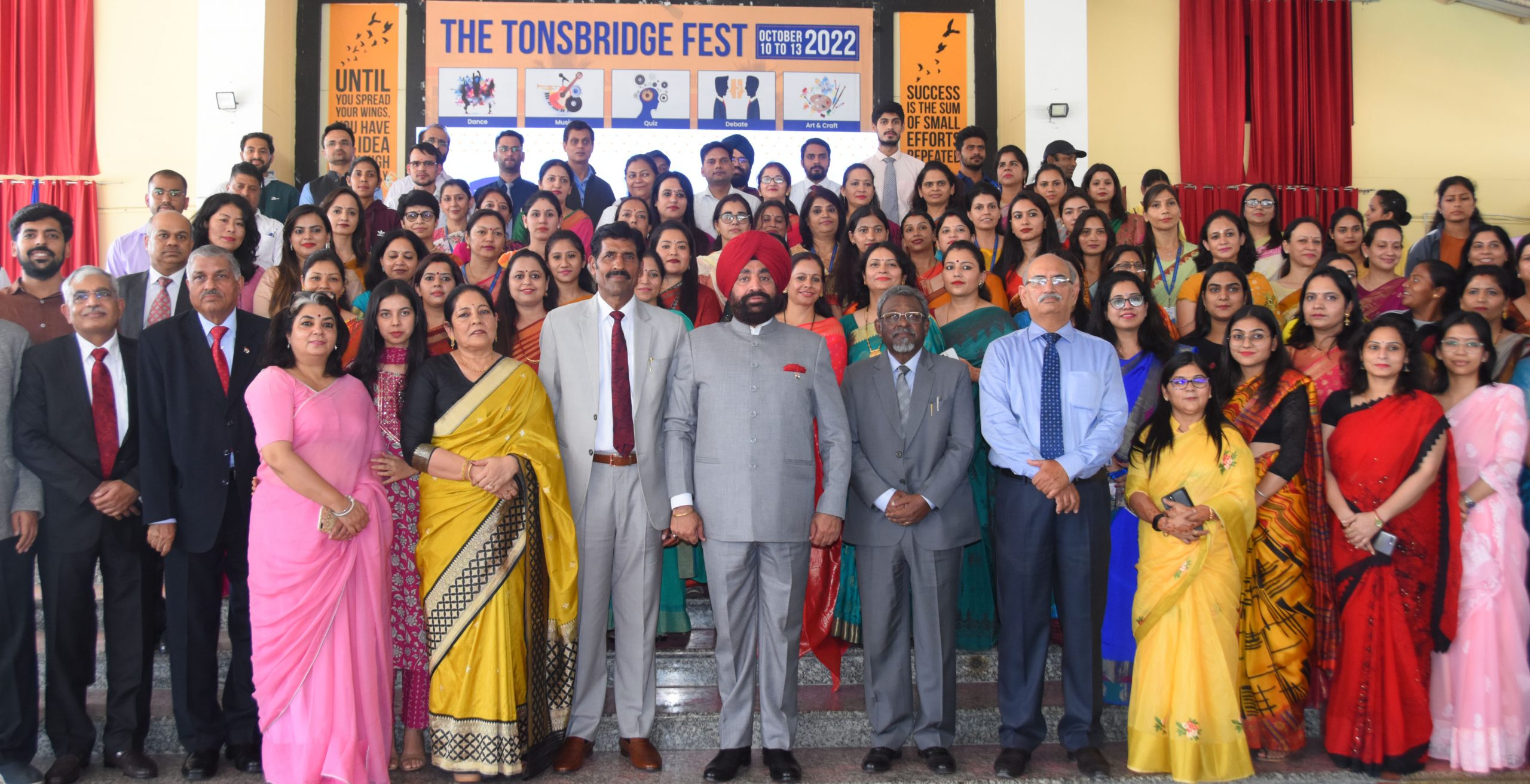 Governor Lt. Gen. Gurmit Singh (Retd) with the school management at the first "School Fest" program of The Tons Bridge School.