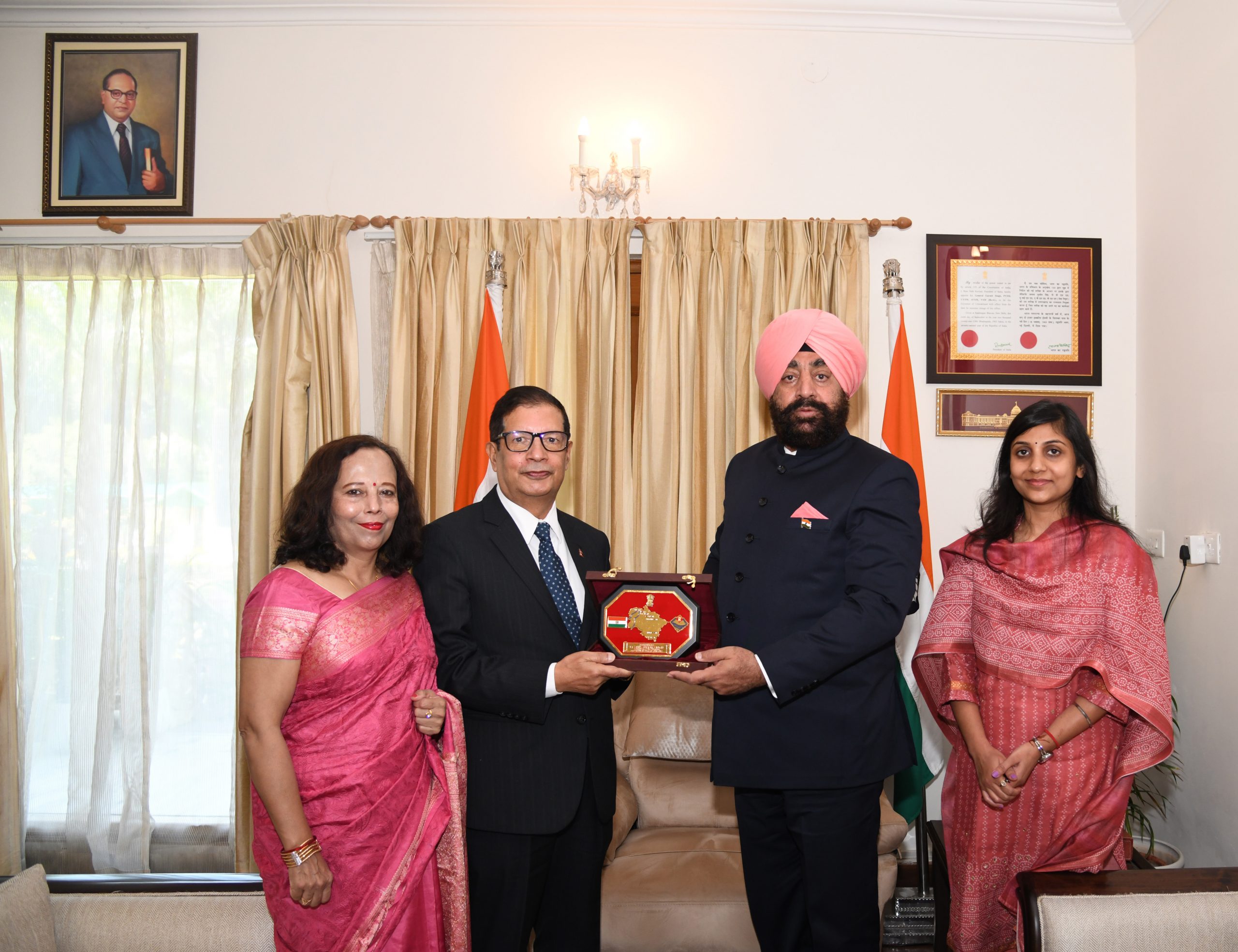 Nepal's Ambassador Dr. Shankar Prasad Sharma paid a courtesy call on the Governor at Raj Bhavan.