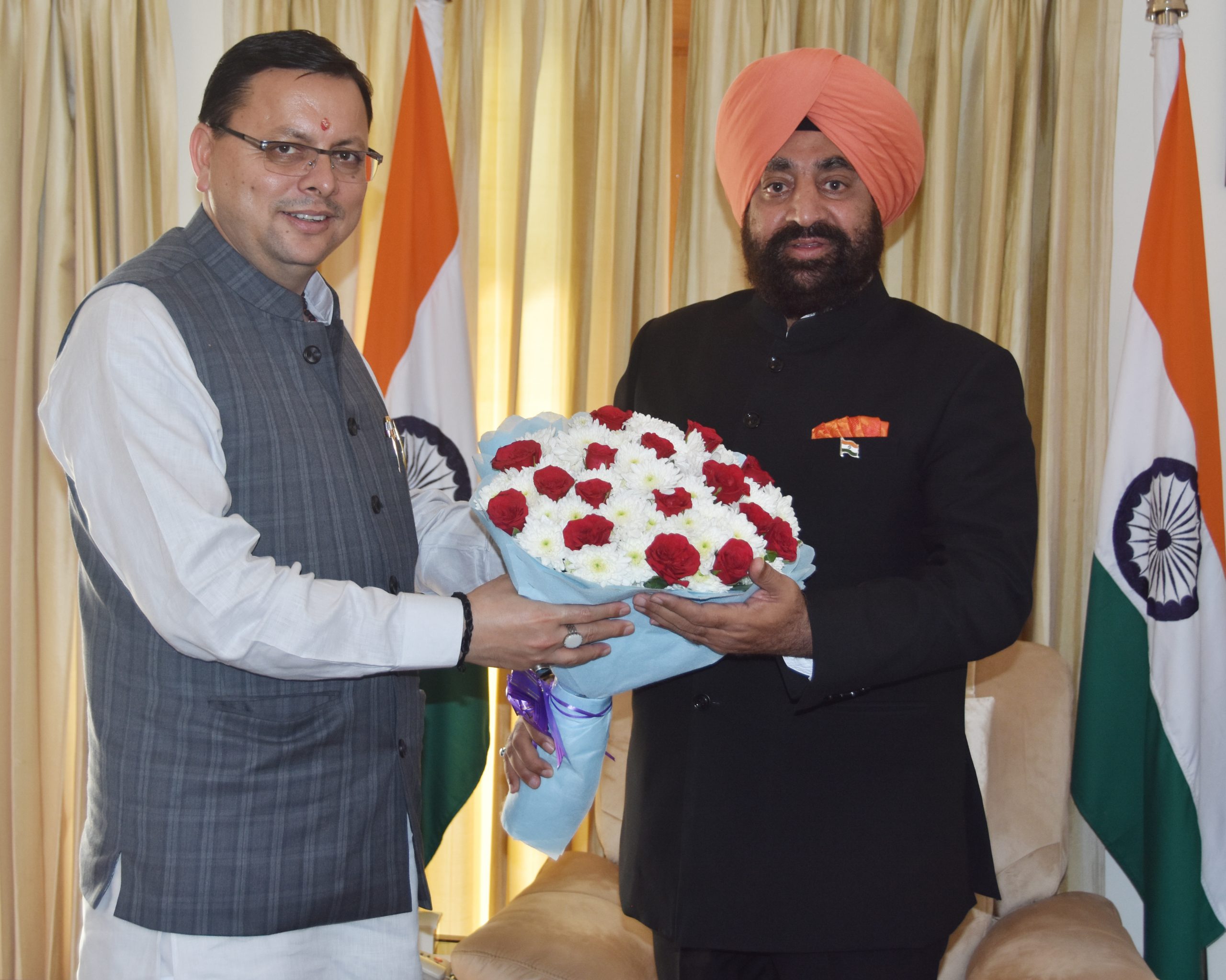 Chief Minister Shri Pushkar Singh Dhami made a courtesy call on the Governor.